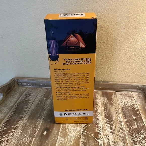 NWT! LED Light Bug Zapper Rechargeable 2in1 Wireless Insect Killer Lamp 2500mAh - Picture 3 of 13